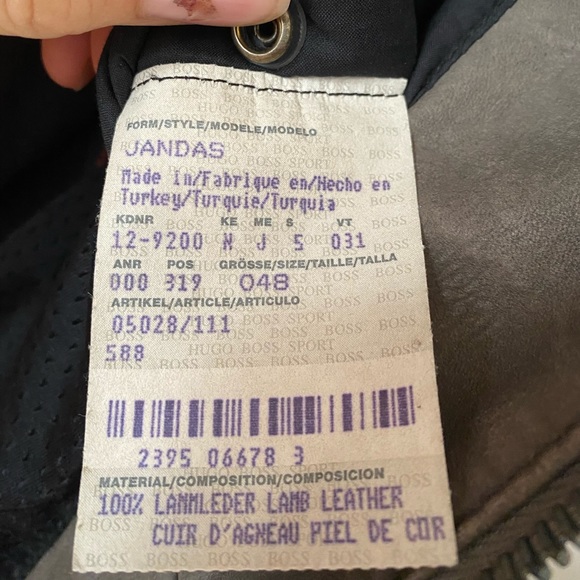 Orange and Grey Hugo Boss Bomber Jacket - Picture 2 of 4